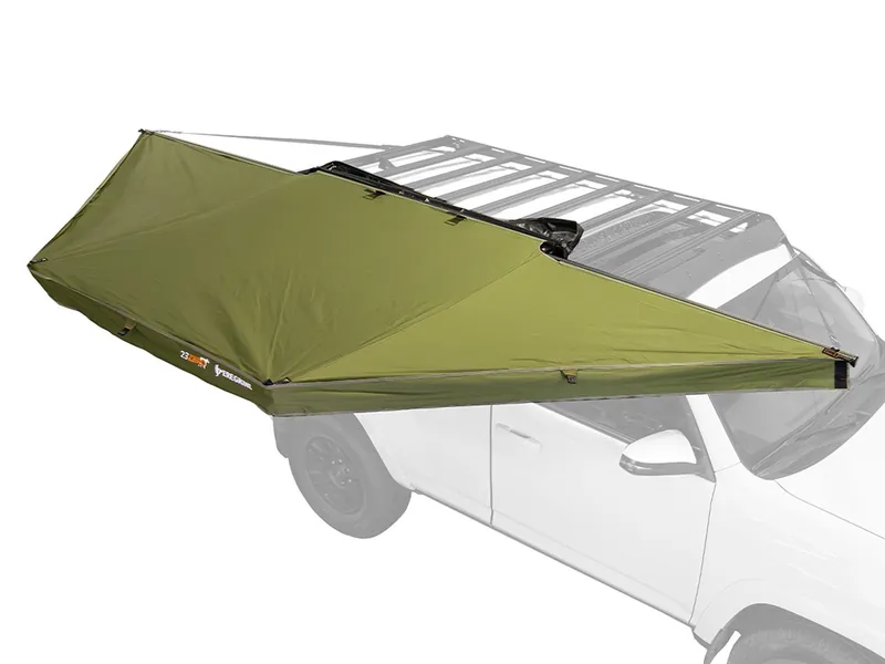 23Zero Peregrine 180 Compact bat-wing awning deployed at camp